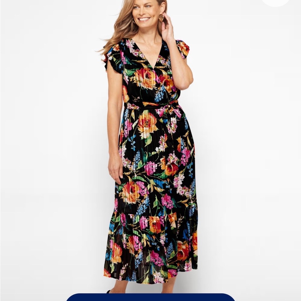 Sam Edelman Black Floral Maxi Dress Size 0 NWT